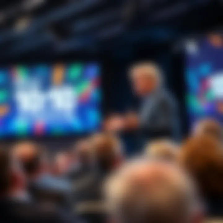NVK presenting at a conference, engaging with an audience, highlighting his strategic plans