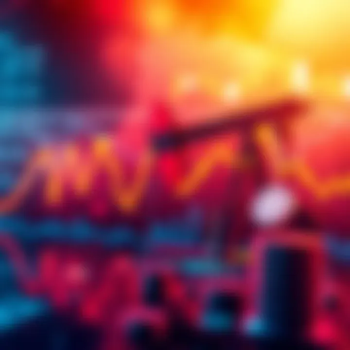 Oil Prices and Cryptocurrency Graph showing rising oil prices alongside fluctuating cryptocurrency values