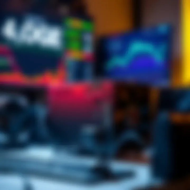 An Antminer L3+ ASIC miner sitting on a desk, showing signs of wear, with a computer screen displaying DOGE mining stats in the background.