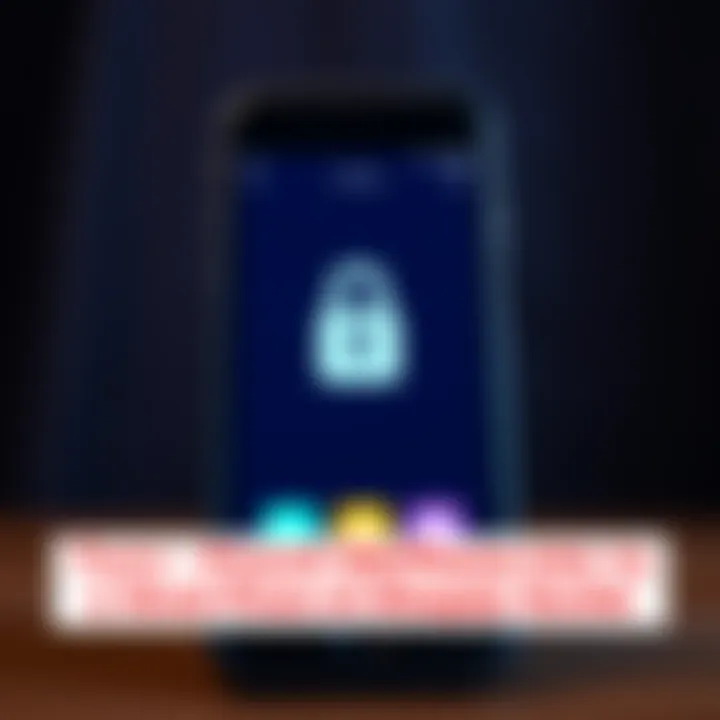 Old phone turned into crypto signing device An old phone displaying a cryptocurrency wallet open on the screen with a lock symbol, showing secure private key management.