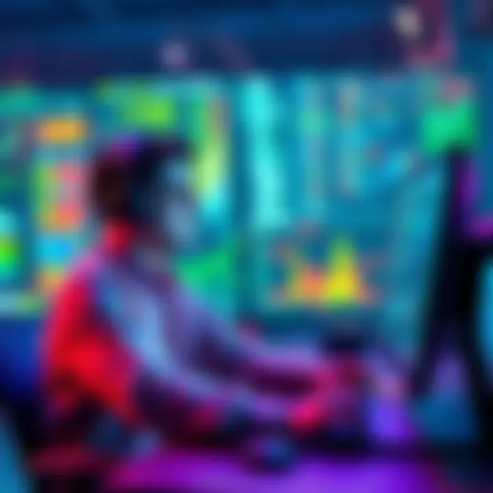 On-Chain Investigator at Work A person analyzing blockchain data on a computer, showcasing remote work in the crypto field