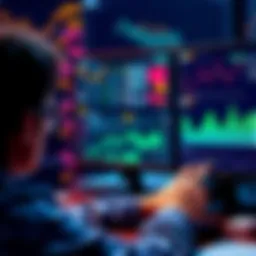 Analyzing On-Chain Data A person studying blockchain data on a computer, highlighting token distributions and charts for cryptocurrency analysis.