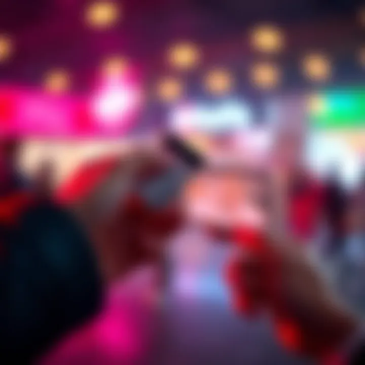 A COLDCARD device being tapped against a mobile phone to broadcast a signed transaction.