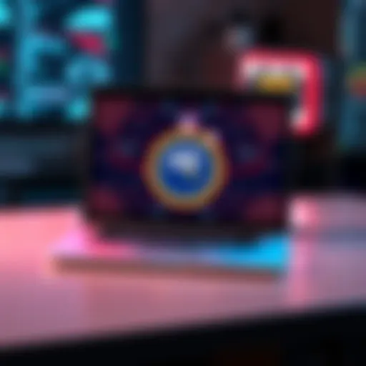 Online Hackathon Promotional Image A graphic showing a laptop with a clock symbol, indicating a 48-hour online hackathon event, featuring Medo credits and prizes