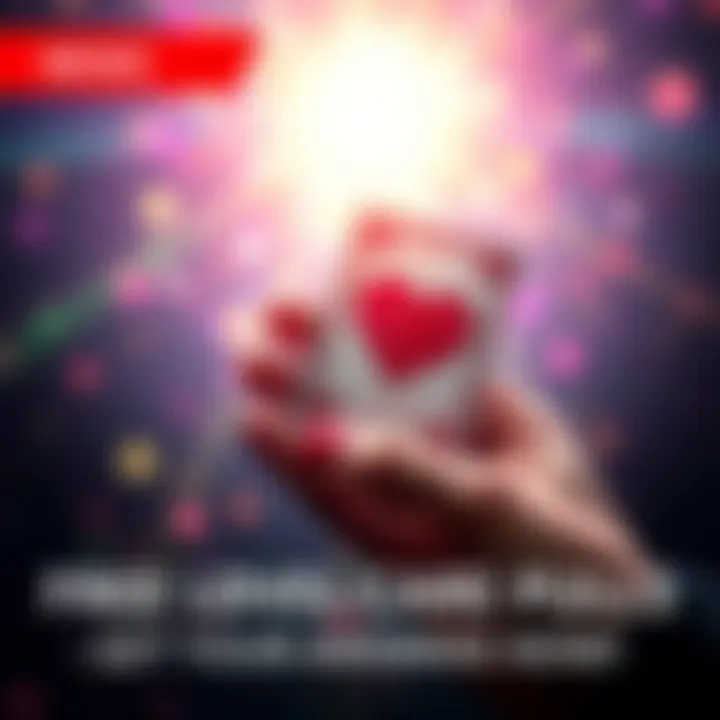 A hand holding a card with a heart symbol, representing love guidance