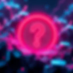 A digital representation of the Osmosis logo with a question mark, reflecting uncertainty about its future, alongside symbols of decentralized finance.