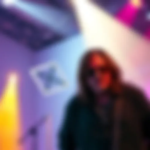 Ozzy Osbourne stands next to the Hedera Hashgraph logo, symbolizing the connection between rock music and blockchain technology.