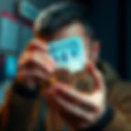A person looks frustrated with a frozen crypto wallet, representing a buyer not paying in a P2P transaction.
