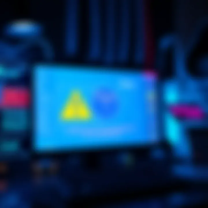 Graphic showing a computer screen with a warning symbol about a P2Pool vulnerability alert