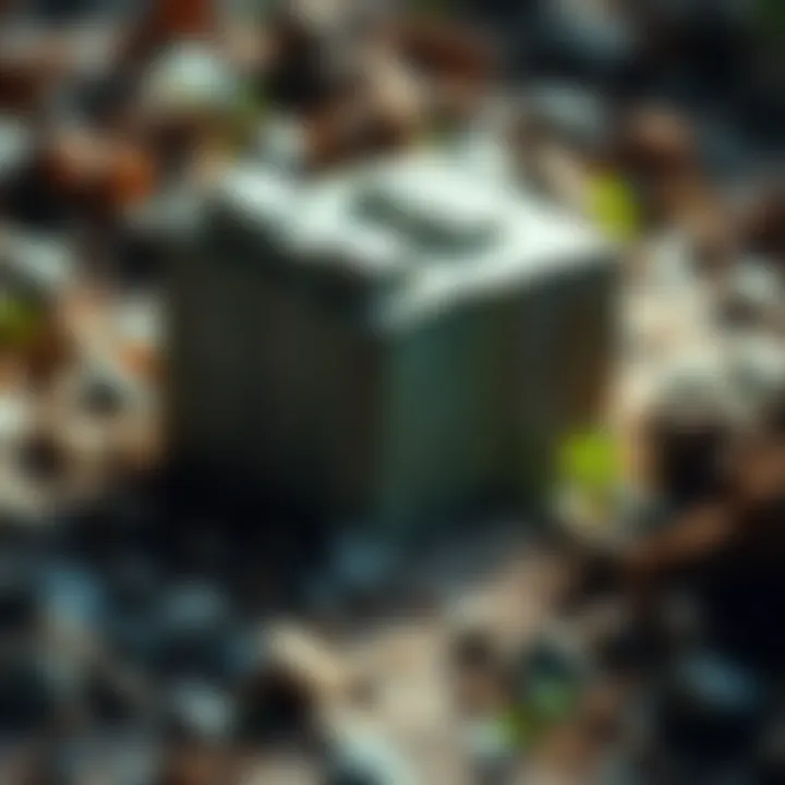 A close-up view of a rare Palindrome Block discovered in natural surroundings, illustrating its distinct shape and features.