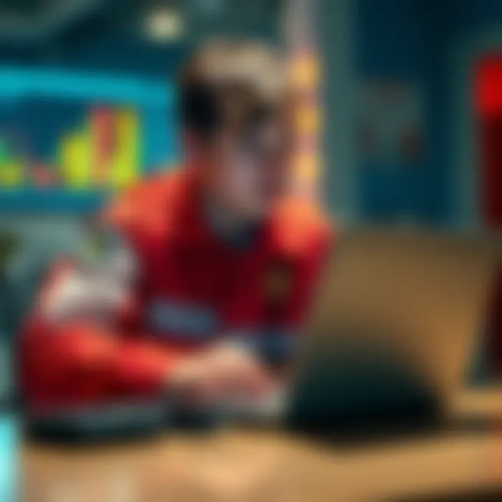 A 20-year-old paramedic looking at Bitcoin charts on a laptop, dreaming of future investments.