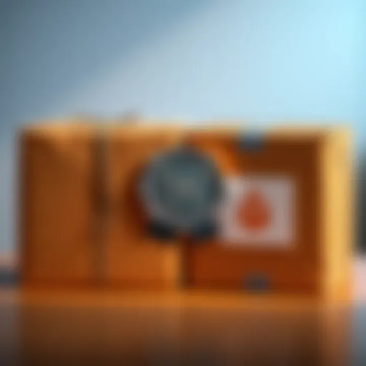 Two Parcels and a Badge A visual comparison showing two parcels next to a badge, representing the choice between the two options.