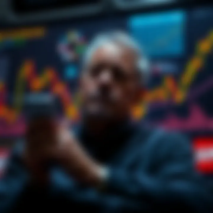 Parent weighing choices about Bitcoin A concerned parent looking at cryptocurrency charts, pondering the decision to leave their Bitcoin wealth to their children or not, symbolizing the emotional struggle of teaching financial responsibil...