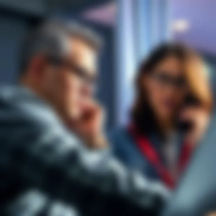 A person on the phone looking determined while a concerned parent watches, symbolizing a bold move to connect with a CEO.