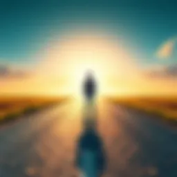 A hopeful person standing on a road leading to a bright future, symbolizing the journey to millionaire status in 2026.