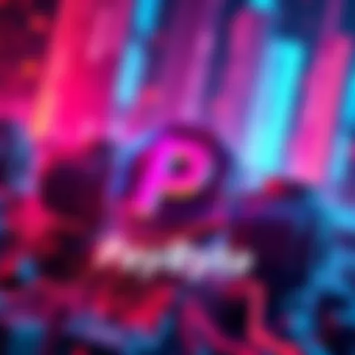 An illustration of the PayByte blockchain logo with digital elements representing stability and community feedback