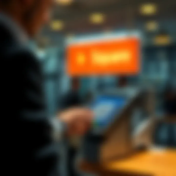Paying with Bitcoin at Square A customer using a Square terminal to pay with Bitcoin by scanning a QR code without informing the employee
