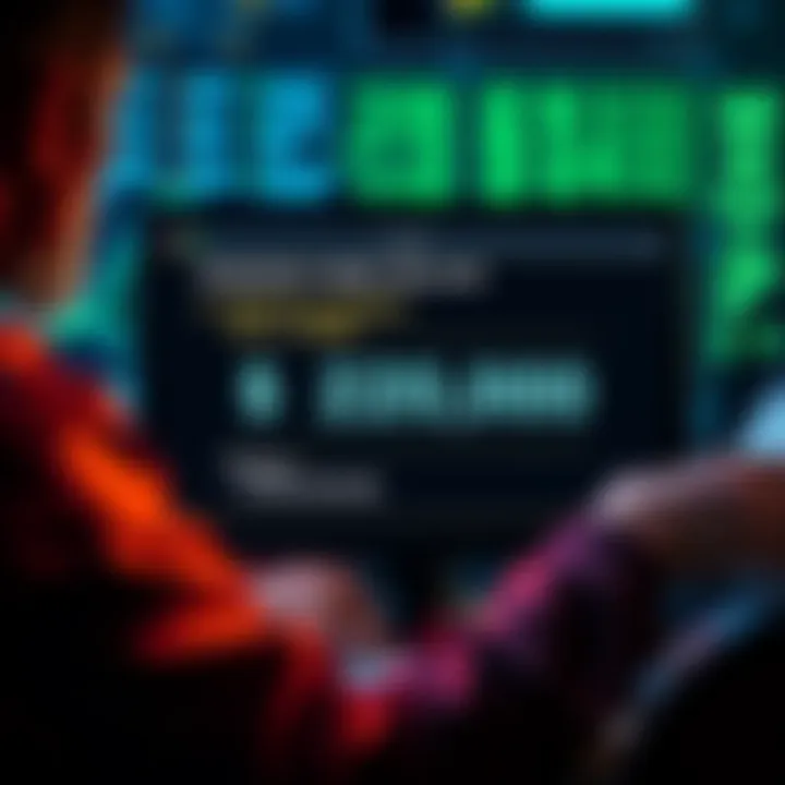A frustrated person looking at a computer screen displaying a pending wire deposit on Kraken, with a $2,000 amount highlighted, symbolizing delays in transactions.