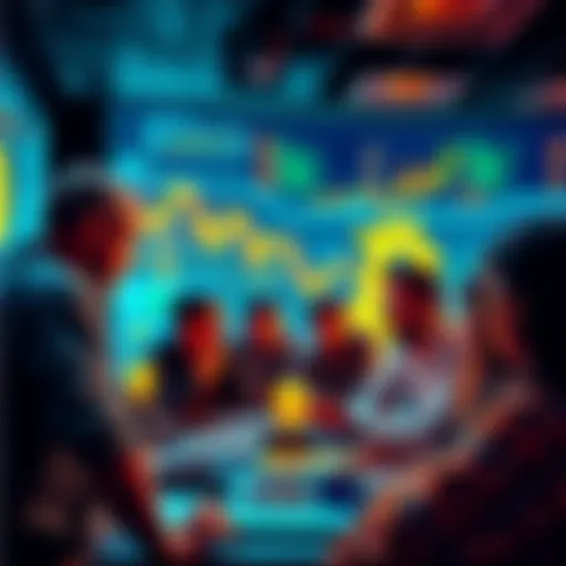 Group of people sharing stories and experiences about Bitcoin on a technology forum