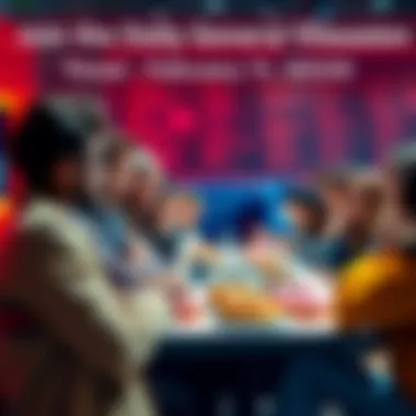 A group of people engaging in lively conversation with donuts on the table at a discussion event