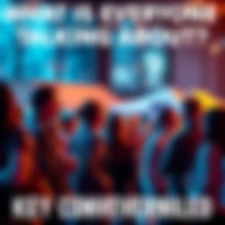 A group of people engaged in conversation about current trends and topics of interest