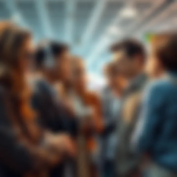 Group of people engaged in a conversation about the market value of the unusual .5 item