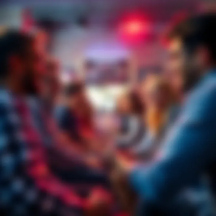 Group of people participating in a lively online forum discussion