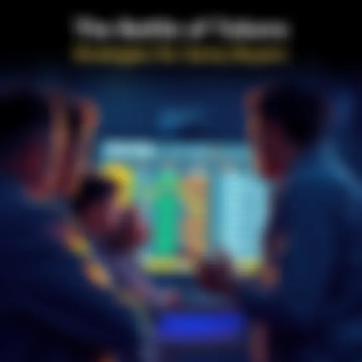 A group of people discussing strategies while looking at a screen showing token prices