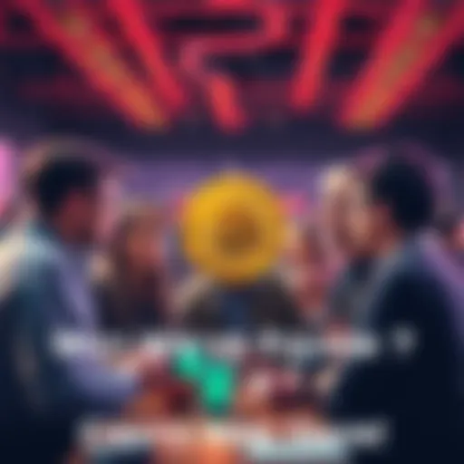 A group of people engaged in a heated discussion about Bitcoin and cryptocurrency trends