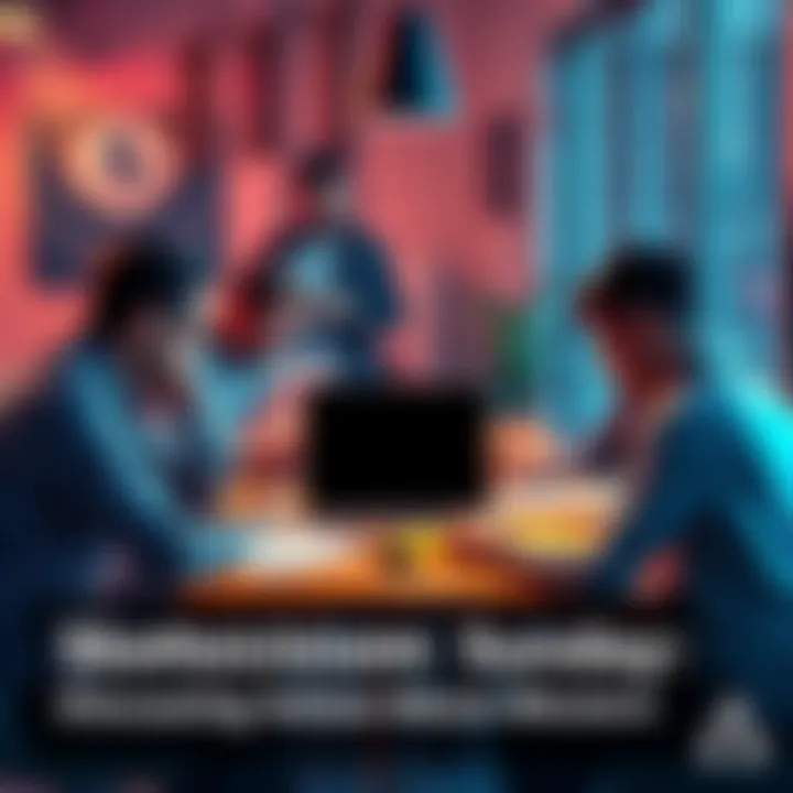 People discussing Monero concerns A group of people sitting around a table, engaged in a discussion about Monero and its challenges, with laptops and papers spread out