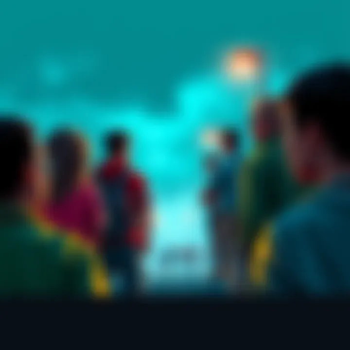 A group of individuals turning away from a problem while a concerned observer watches