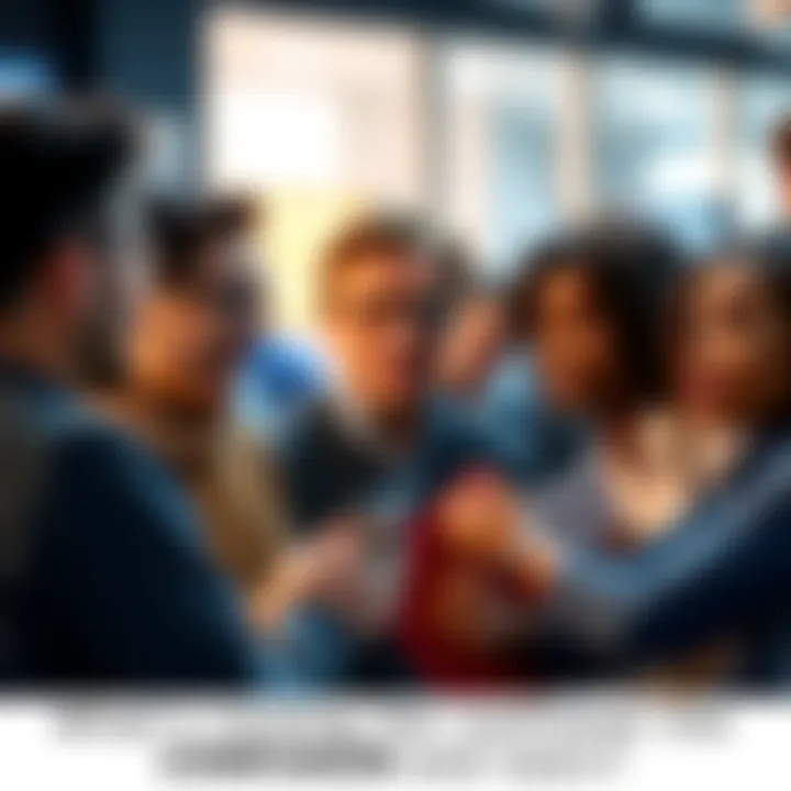 A group of diverse people talking and sharing their feelings about recent events, expressing confusion and emotion