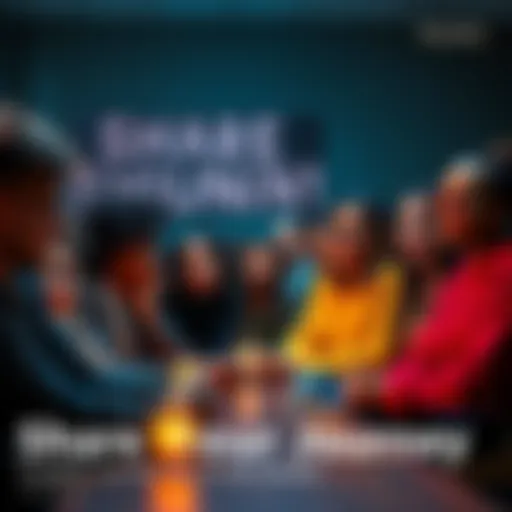 A group of diverse individuals sharing their personal stories and experiences in a supportive environment