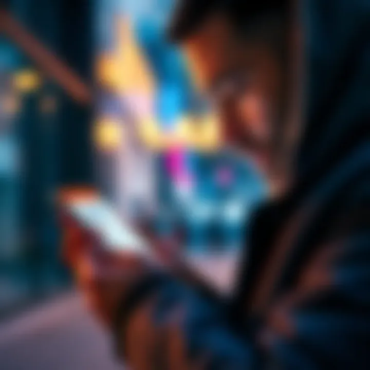 Person Checking PayPal Balance Individual looking at PayPal account on a smartphone, reflecting on the fourth distribution experience