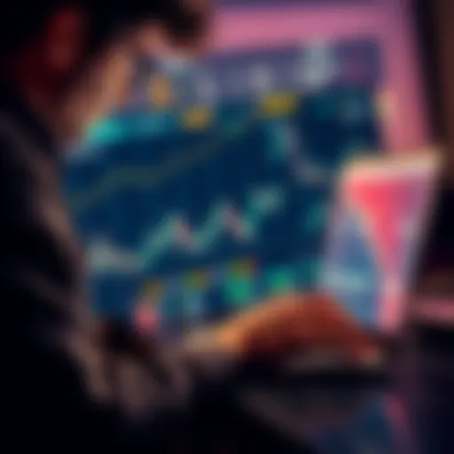 A person looking at cryptocurrency charts and managing digital wallets on a laptop
