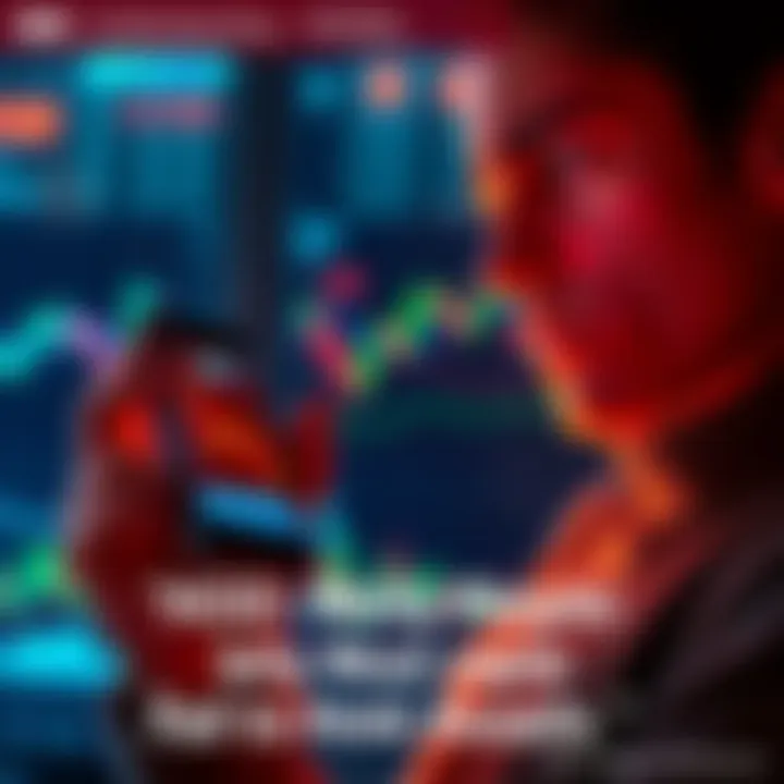 A person looking concerned while checking financial graphs on their smartphone, illustrating the challenge of holding assets during market volatility