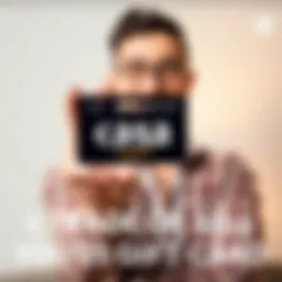 A person is holding a €25 Amazon gift card with a smile, showing options for trading or selling it.
