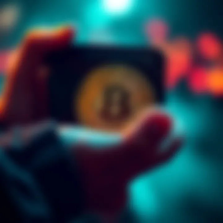 A person securely holding Bitcoin coins in a wallet to represent private transition to Bitcoin