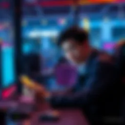 A person looking frustrated while checking their crypto wallet on a computer, attempting to transfer an NFT and encountering transfer fees.