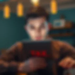 Individual looking concerned while reading an email about cryptocurrency tax obligations