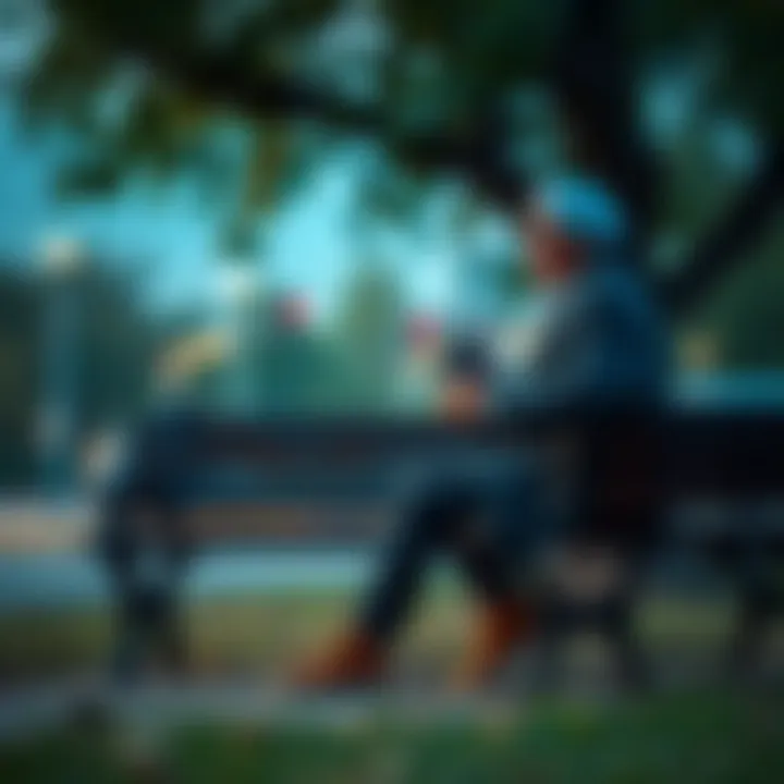 A person sitting on a park bench looking thoughtful, symbolizing resilience during tough times.