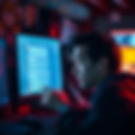 A person looking at a computer screen with a concerned expression, trying to find a lost post on forums.