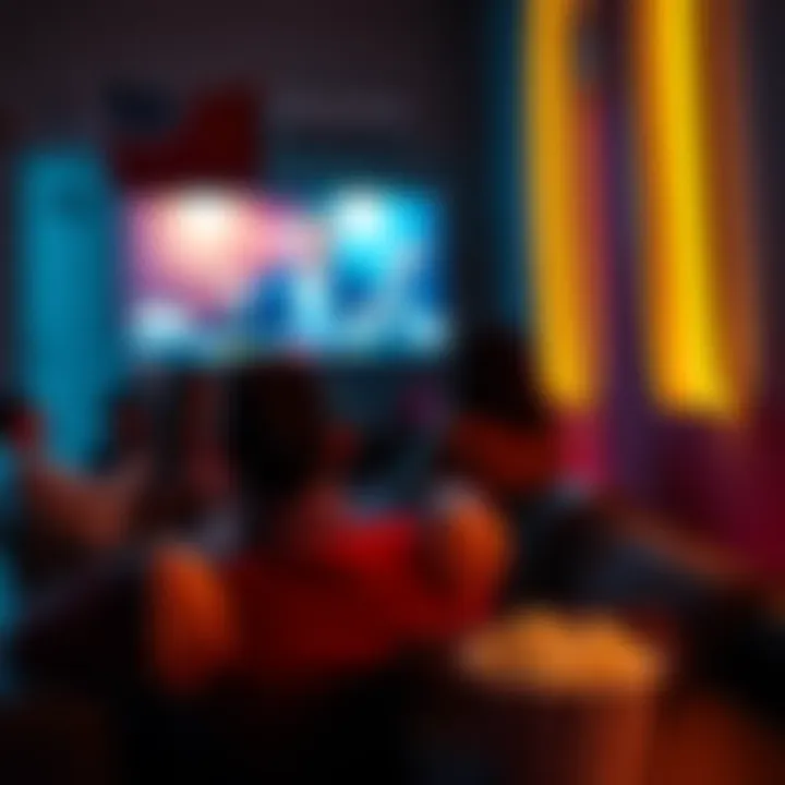A person sitting on a couch, focused on watching a film with a bowl of popcorn nearby