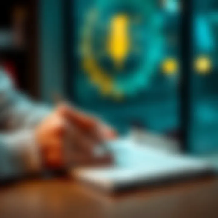 Person writing a list A person writing a list of goals and habits on a notepad to emphasize consistency in success.