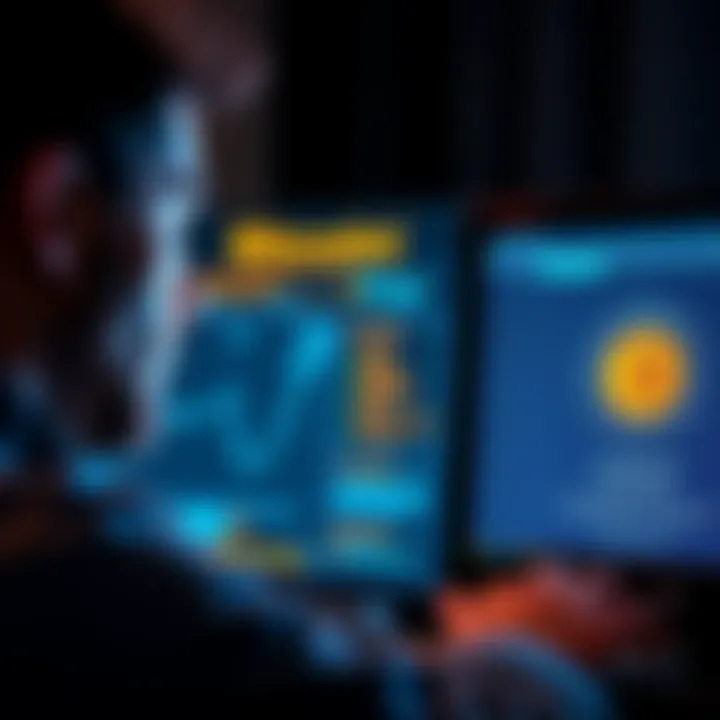 A person looking at a computer screen with cryptocurrency wallet information, appearing thoughtful about their old Bitcoin assets