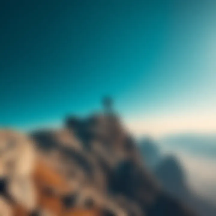 Person climbing a mountain A person climbing a mountain symbolizes the journey of consistency in achieving goals.