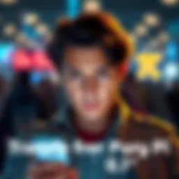 A person looking worried while checking their phone for issues related to transferring Pi, with a visible Pi symbol on the screen.