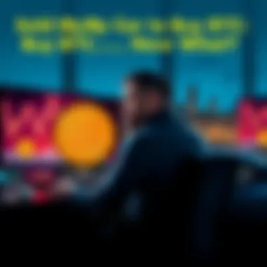 Person contemplating investment Individual sitting at a desk looking thoughtful, surrounded by images of Bitcoin and a car, symbolizing the decision to sell a car for cryptocurrency investment.