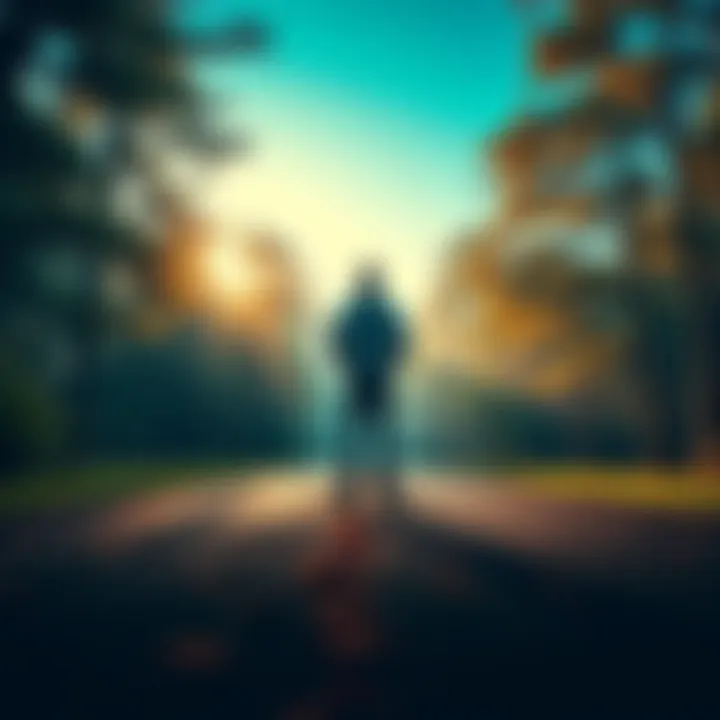 A person contemplating two paths in a forest, symbolizing decision-making and embracing risks in life.