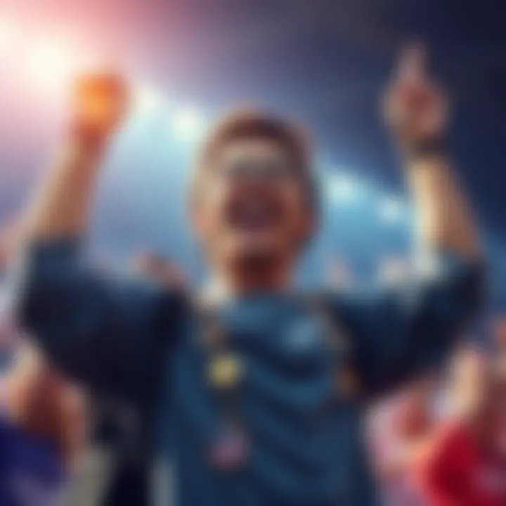 A person celebrating after earning four badges while progressing toward Level 2, showing excitement and achievement